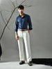 Regular Fit Banana Crepe Trousers (Off-White)
