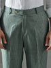 Regular Fit Tweed Pants (Green & Cream)