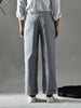 Regular Fit Suiting Fabric Trousers (Light Grey)