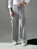 Regular Fit Corduroy Cargo Pants (Light Grey)