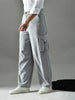 Regular Fit Corduroy Cargo Pants (Light Grey)