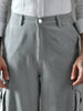 Regular Fit Corduroy Cargo Pants (Light Grey)