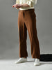 Regular Fit Italian Crepe Trousers (Brown)