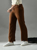 Regular Fit Italian Crepe Trousers (Brown)