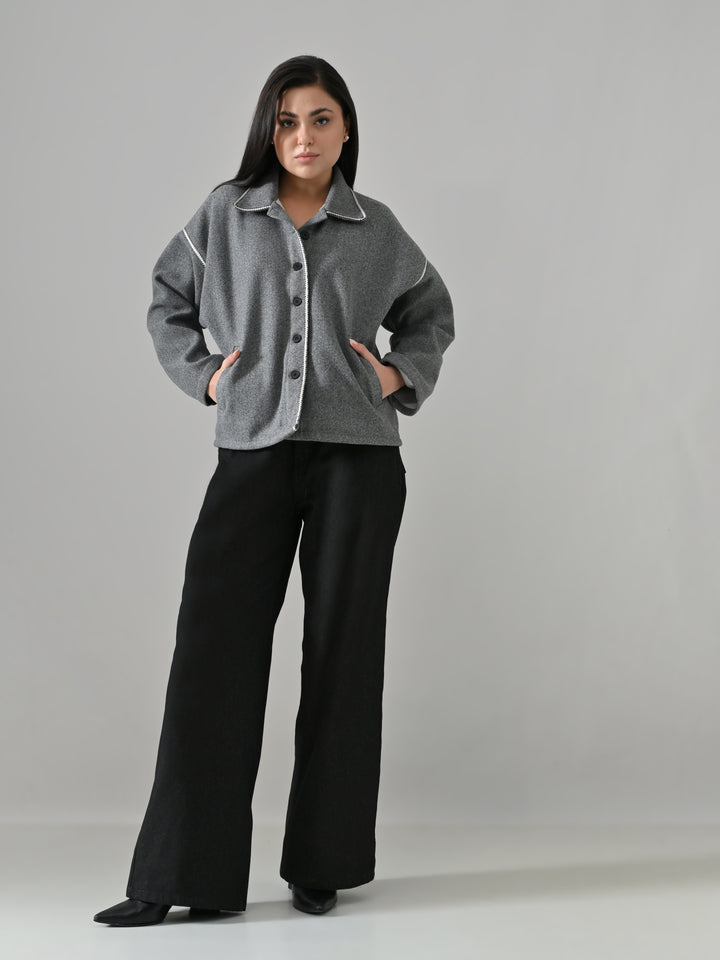 BETH LIGHT GREY LACE SHACKET (LIGHT GREY)