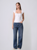 ALOHA White Fitted Poplin Top