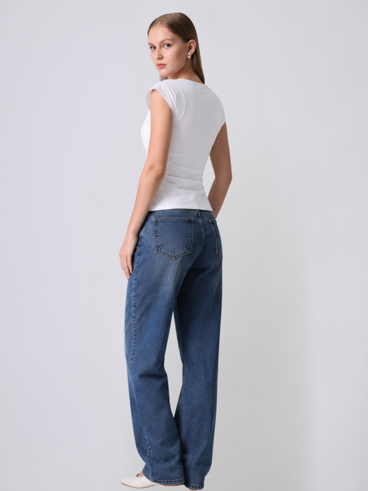 ALOHA White Fitted Poplin Top