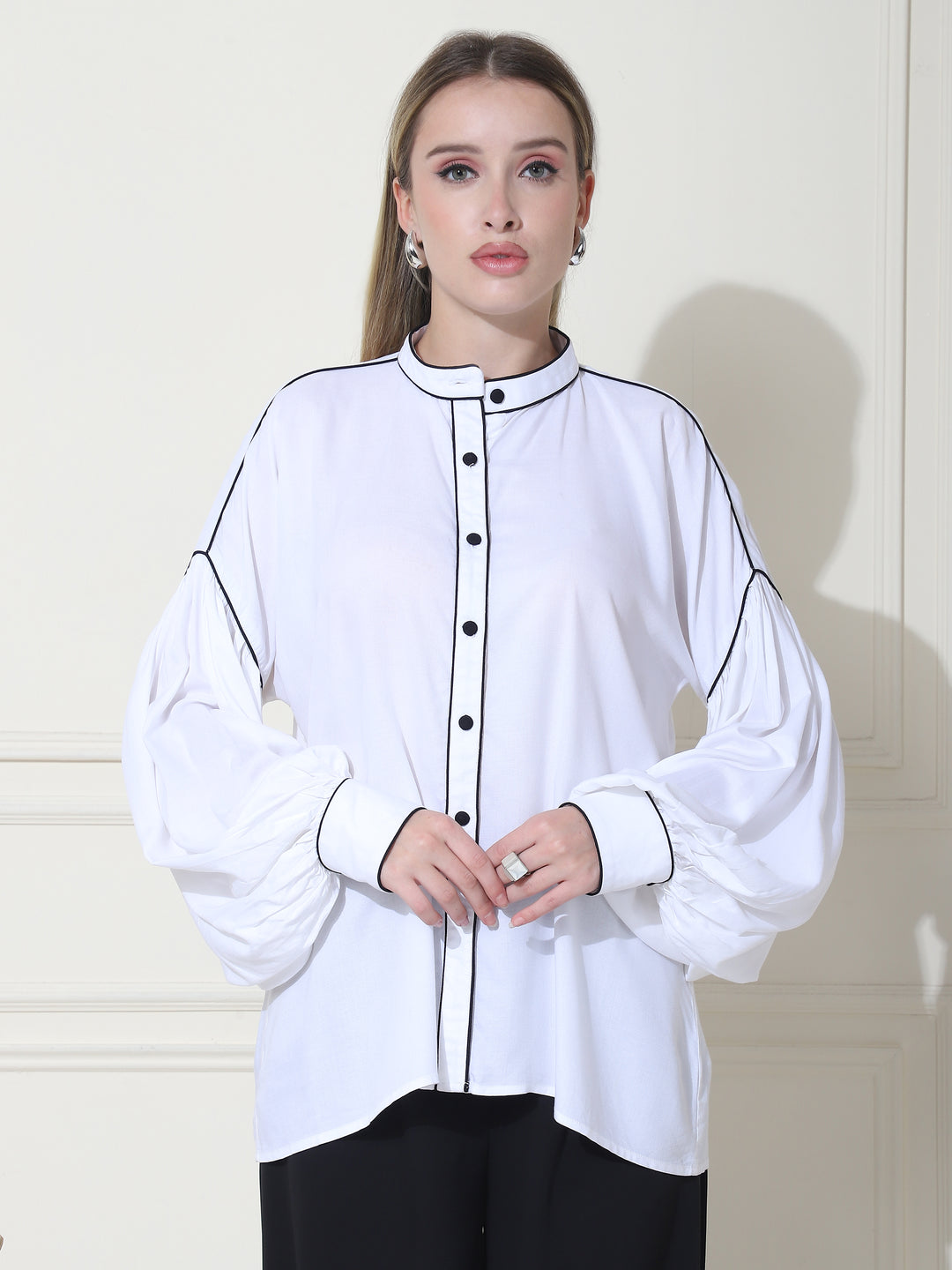 nia, rayon shirt Only (white)