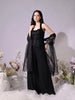 Kaila Black Sequins Indo-Western Sharara Set (Black)