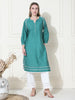 AGNES, Pakistani Kurti set(Green & White)