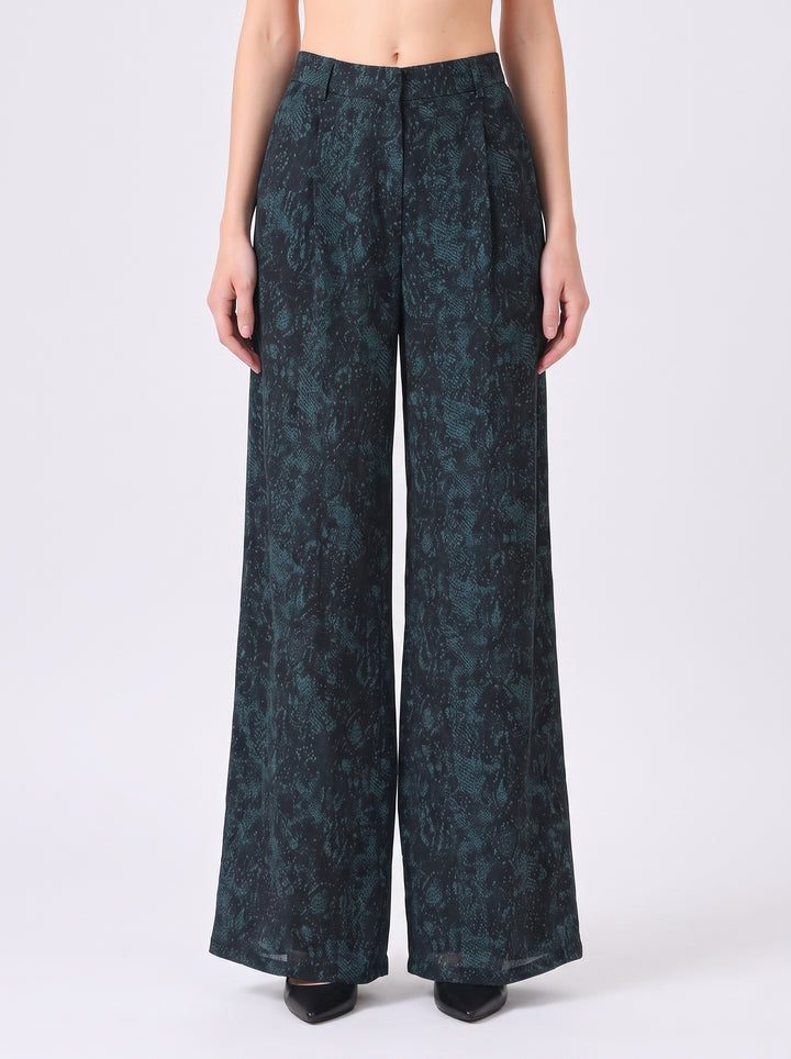 Mysha Snake Print Trouser – Teal