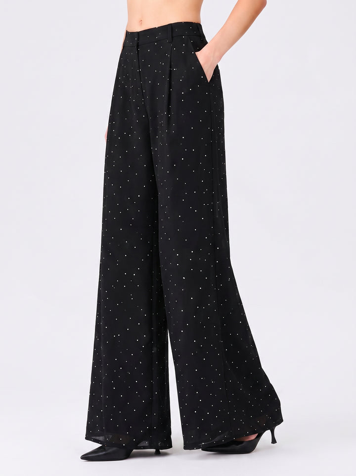 Mysha Polka Dot Trouser – Black