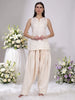 Nabia, Relaxed Fit  Kurta Indo western set (Oyster)