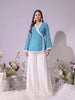 Kiara, Bandhani, Indo-Western sharara set(BLUE)