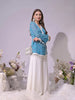 Kiara, Bandhani, Indo-Western sharara set(BLUE)