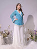 Kiara, Bandhani, Indo-Western sharara set(BLUE)