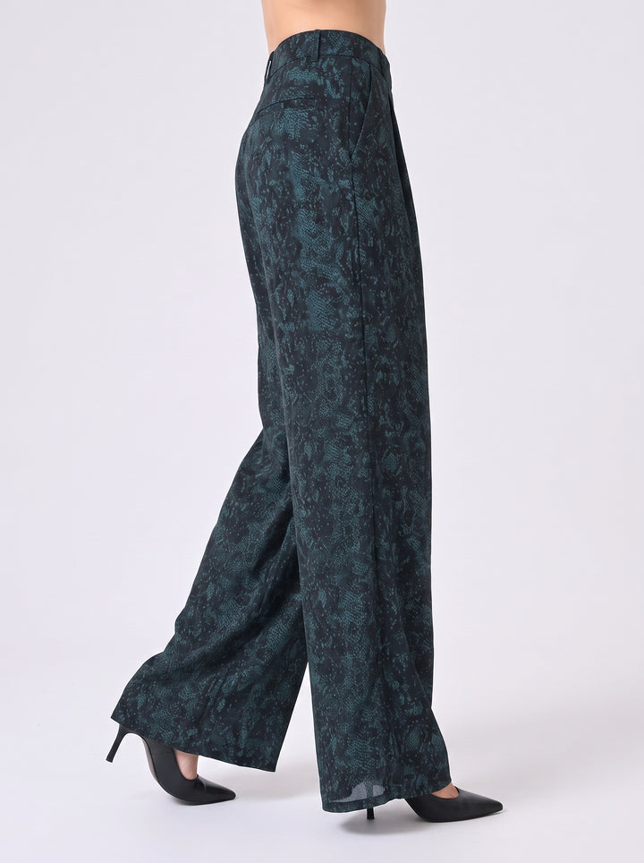 Mysha Snake Print Trouser – Teal