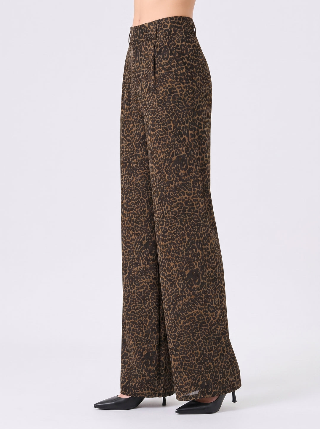 Mysha Leopard Print Trouser – Brown