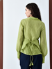 Pixie Wrap Textured Shirt (Lime)