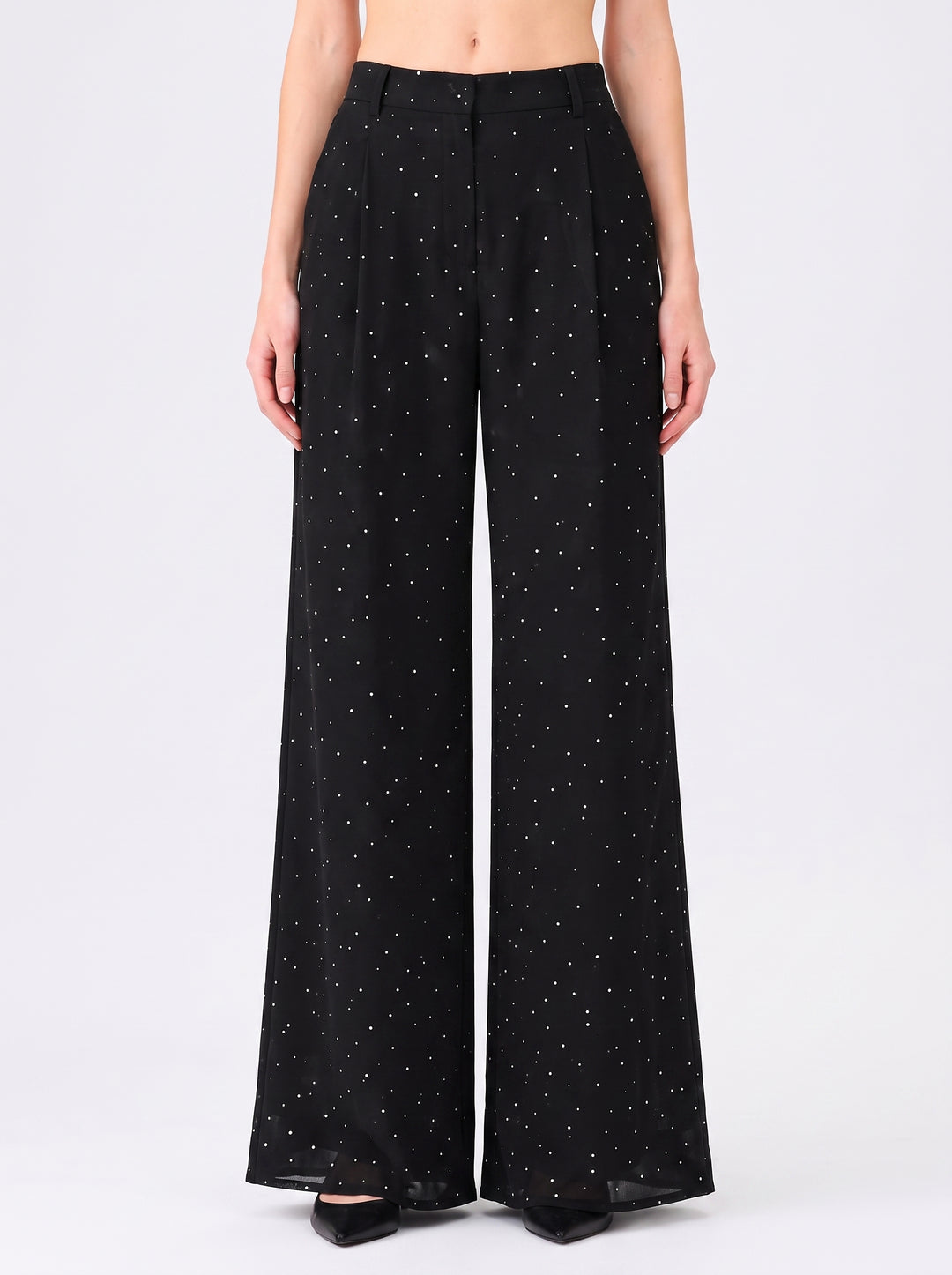 Mysha Polka Dot Trouser – Black