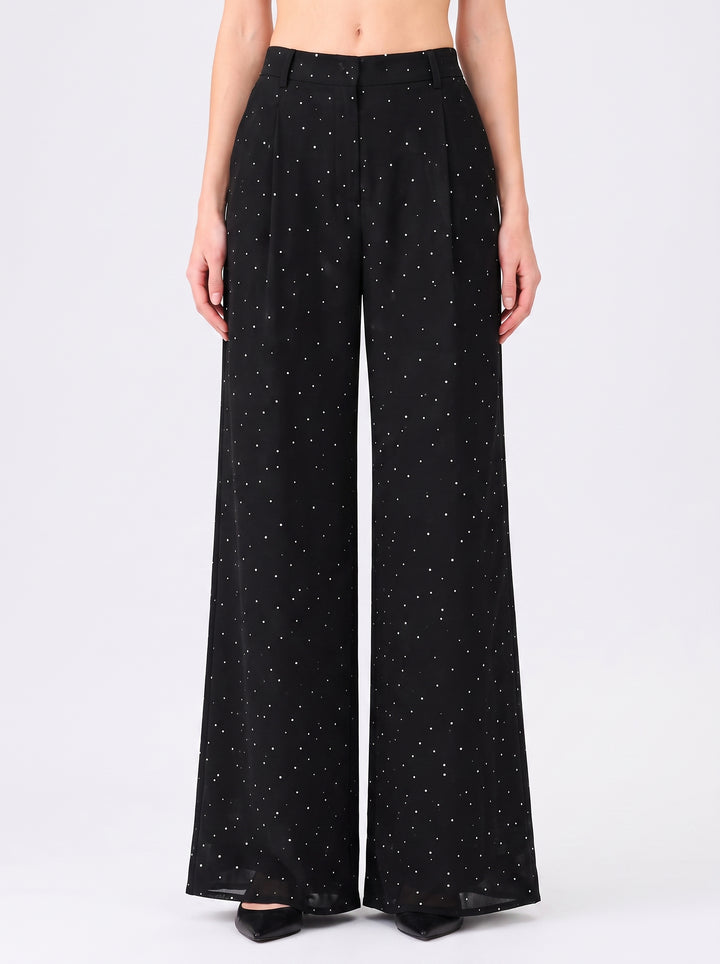 Mysha Polka Dot Trouser – Black