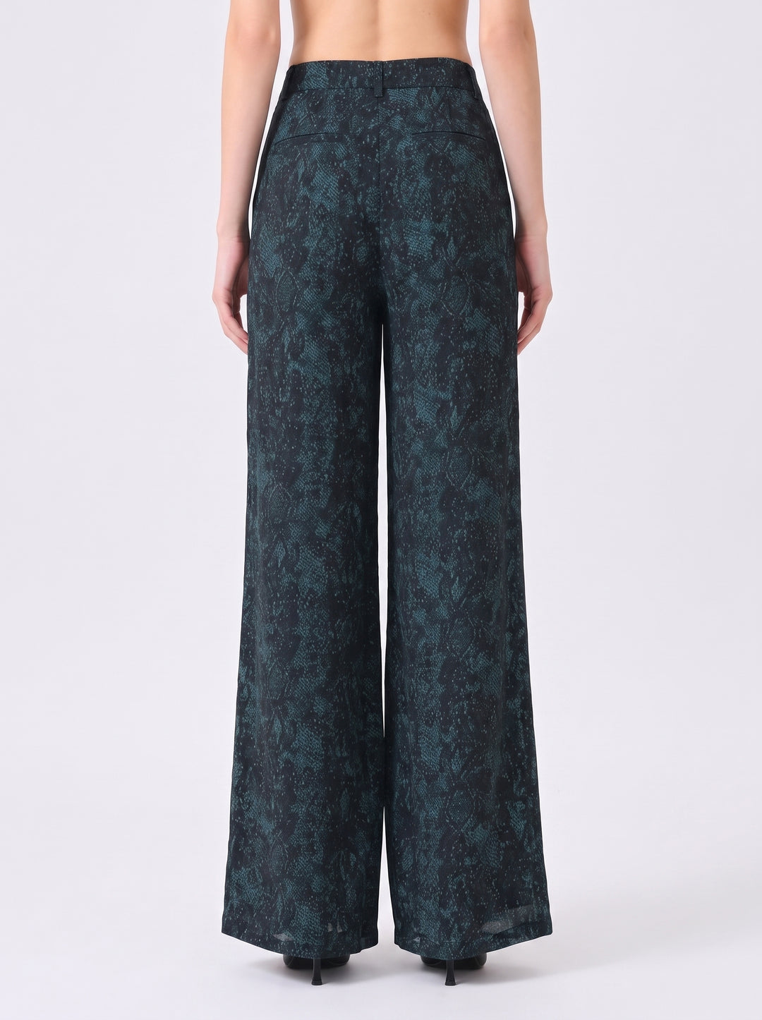 Mysha Snake Print Trouser – Teal