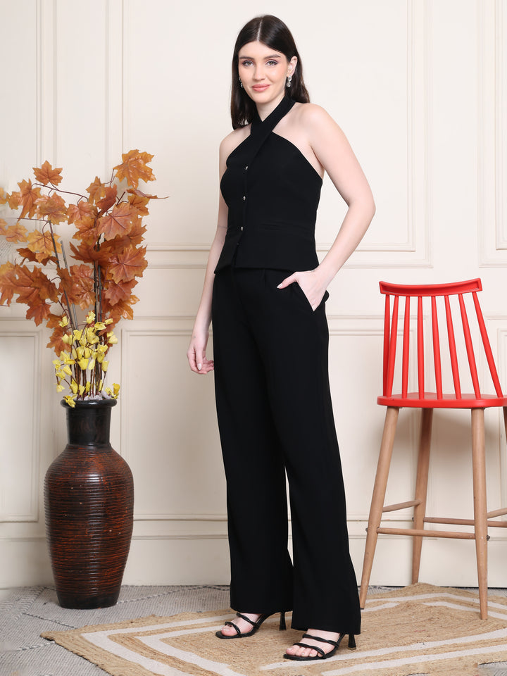 Kimi, Slim Fit Western Wear top (Black)