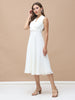 DOVE, GORGETTE, Party Wear Dress (Off-White)