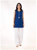 ASMA Regular Fit Cotton Kurta Set (Blue)