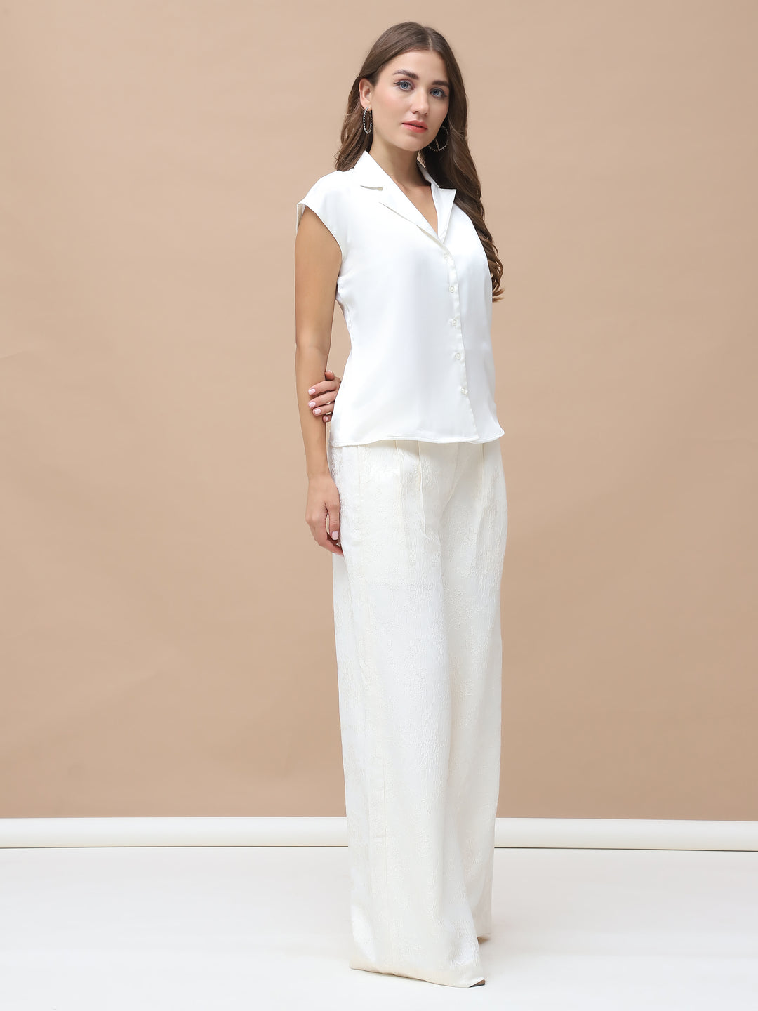 CEA, SATIN, INDO-Western Dress (Off-White)