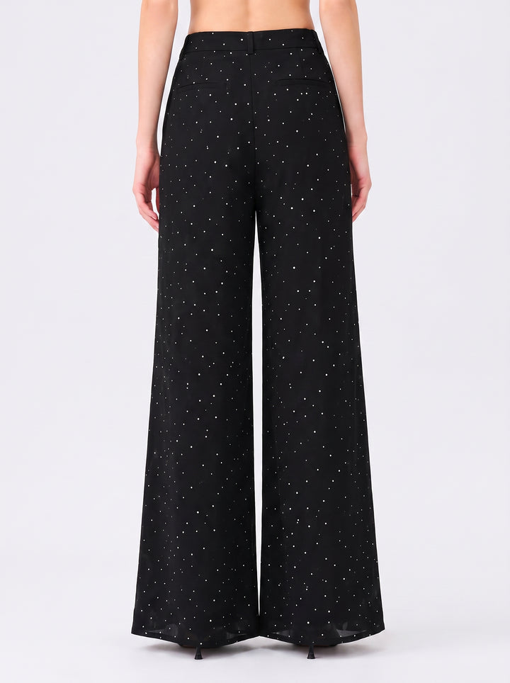 Mysha Polka Dot Trouser – Black