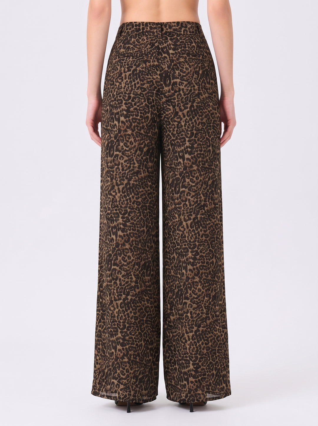 Mysha Leopard Print Trouser – Brown