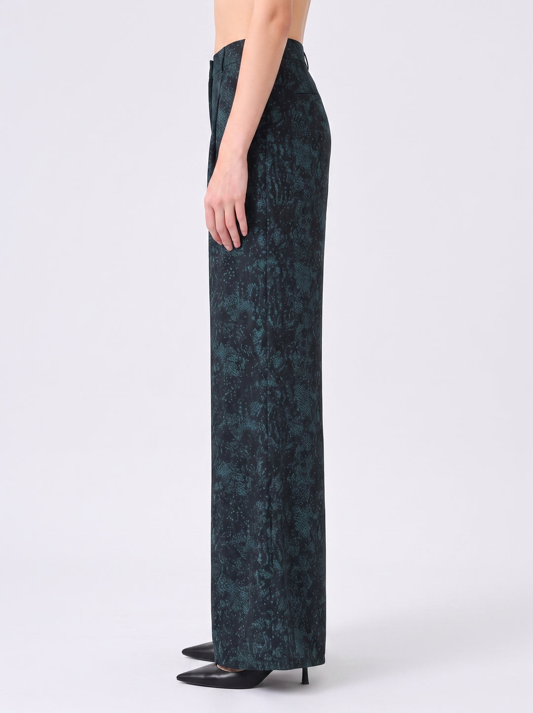 Mysha Snake Print Trouser – Teal