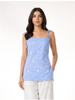 Hazel Regular Fit Cotton Top (Blue)