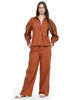 reina, lycra poplin trouser only (rust orange)