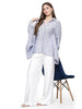 aafiyah, kaftan shirt only (blue/white)