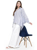 aafiyah, kaftan shirt only (blue/white)