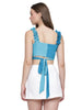 margaret, crepe georgette top only (aqua-sky Blue)