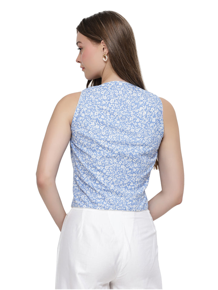 serene, print vest only (Blue printed)