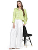 riri, twill satin shirt Only (lime green)