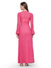 Ruhani, burn out jersey dress (Hot-Pink)