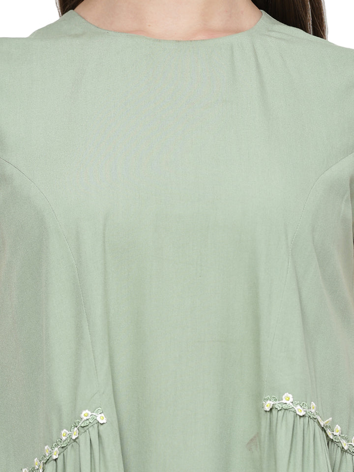 raha, rayon dress (Sage green)