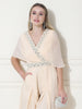 nyra, georgette indo western (cream)