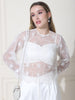 lisa, embroidered net indo western set (Clean white)