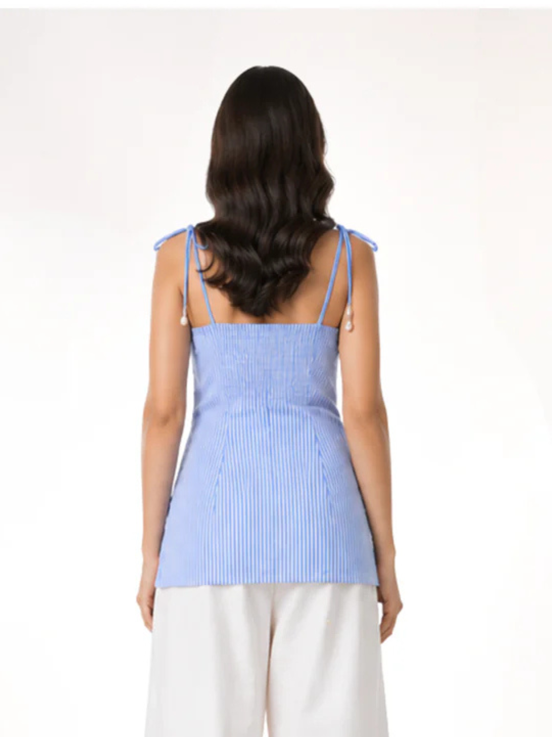 Hazel Regular Fit Cotton Top (Blue)