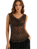 DELILAH Leopard Print Mesh Top