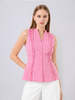 Cherie Gingham Ruffle Top (Pink)