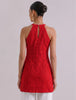 Anahi Red Chikankari Kurti