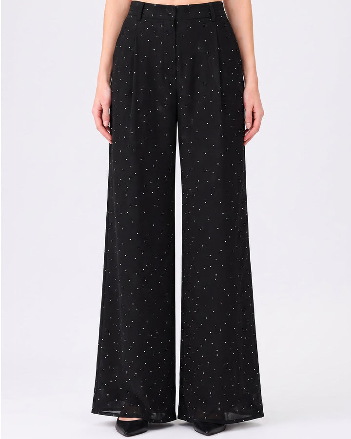 Mysha Polka Dot Trouser – Black