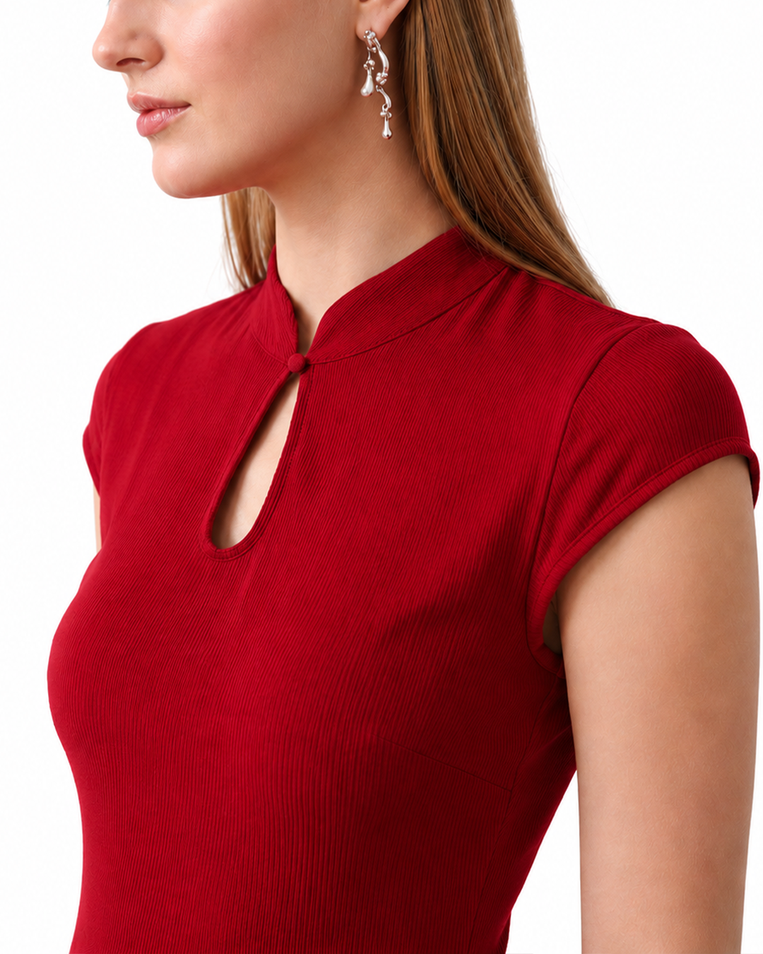 KATHERINE Red Asymmetrical Co-ord Set